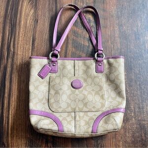 Coach Hamptons Signature C Pink Purse and Wallet